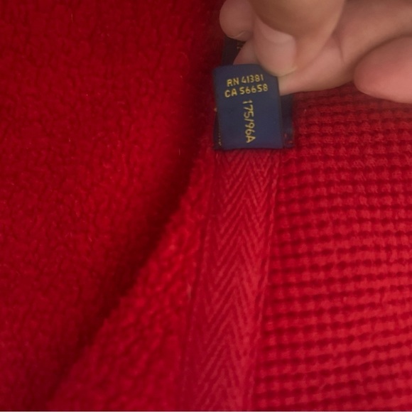POLO RALPH LAUREN Blue Label Fleece Full Zip Hoodie Red Men Medium EUC Heavy - Picture 5 of 14